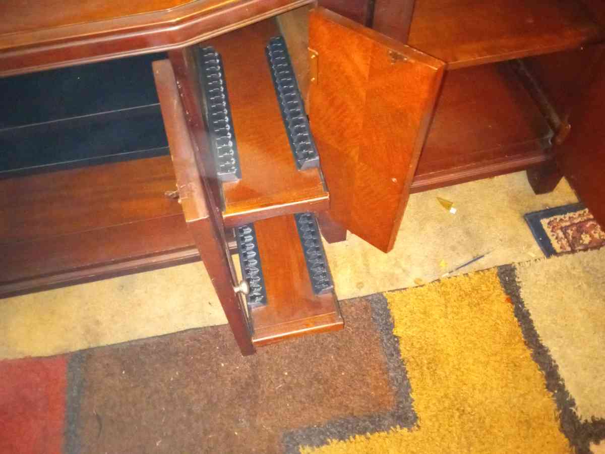 entertainment center lighted