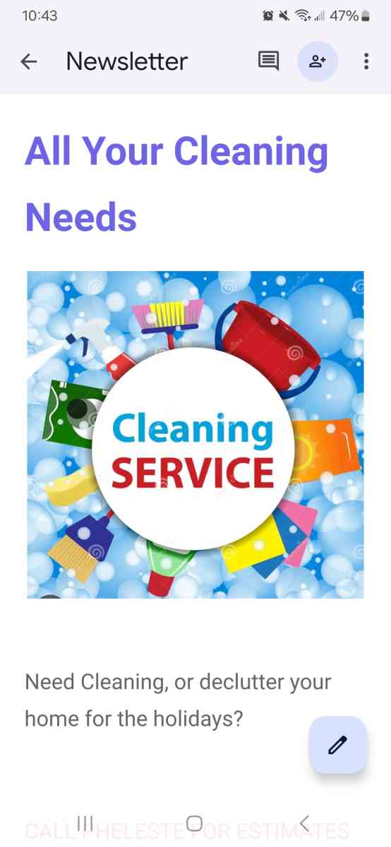 house cleaning  and junk removal