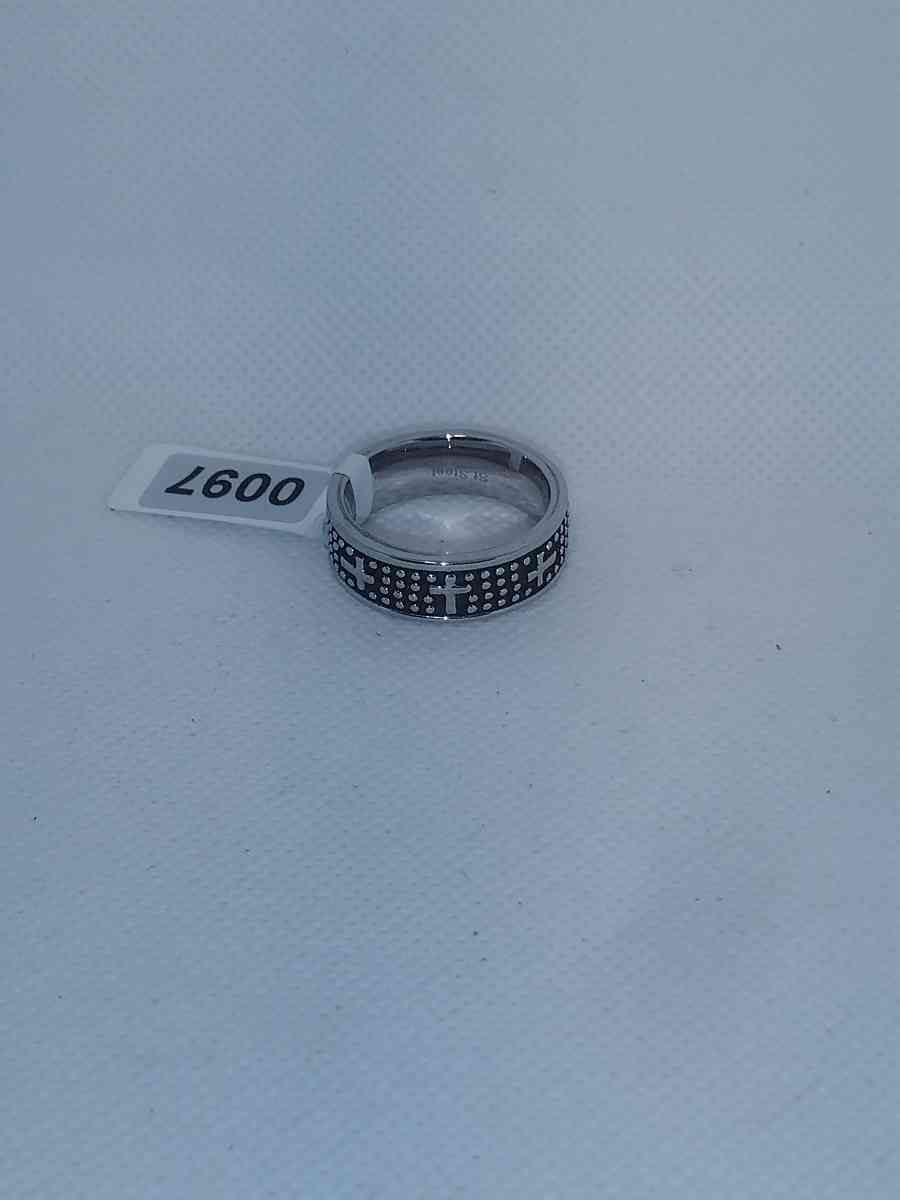 Mans Cross Stainless Steel Ring