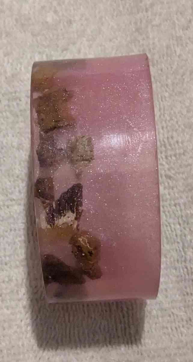 Pink Petrified Wood Cuff Bracelet
