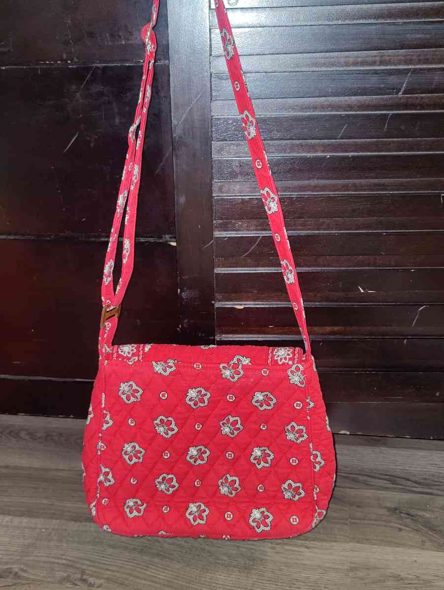 Vera Bradley Red Paisley Bandana Crossbody Bag