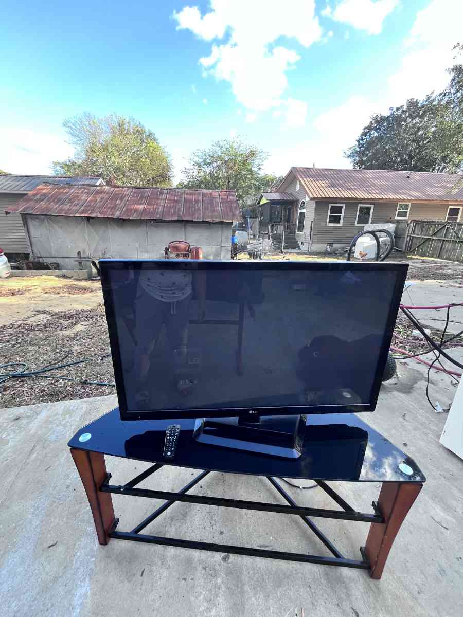tv and table