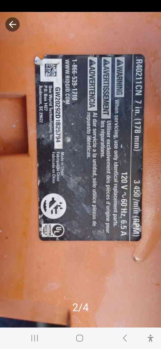 RIDGID Sierra de azulejos hmedo