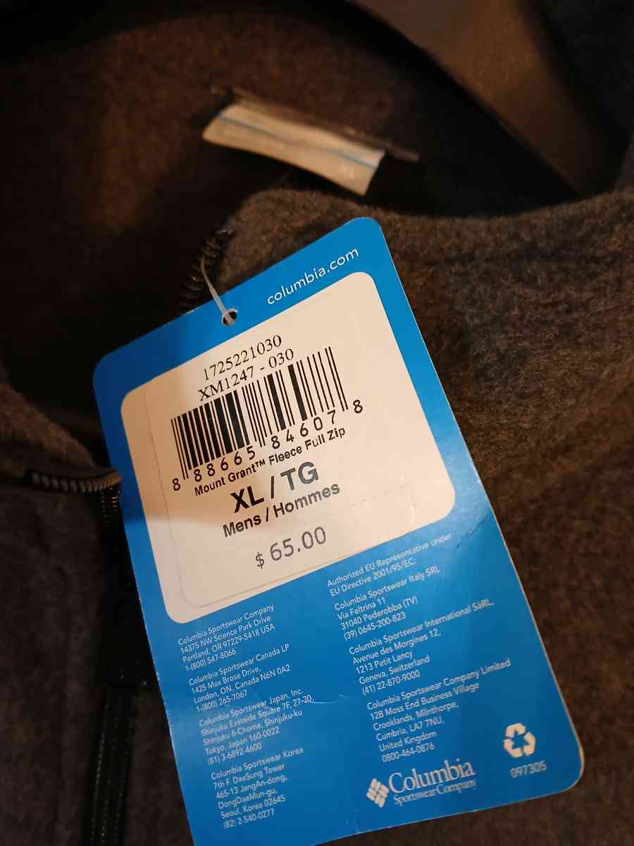 Columbia gray sweater XL