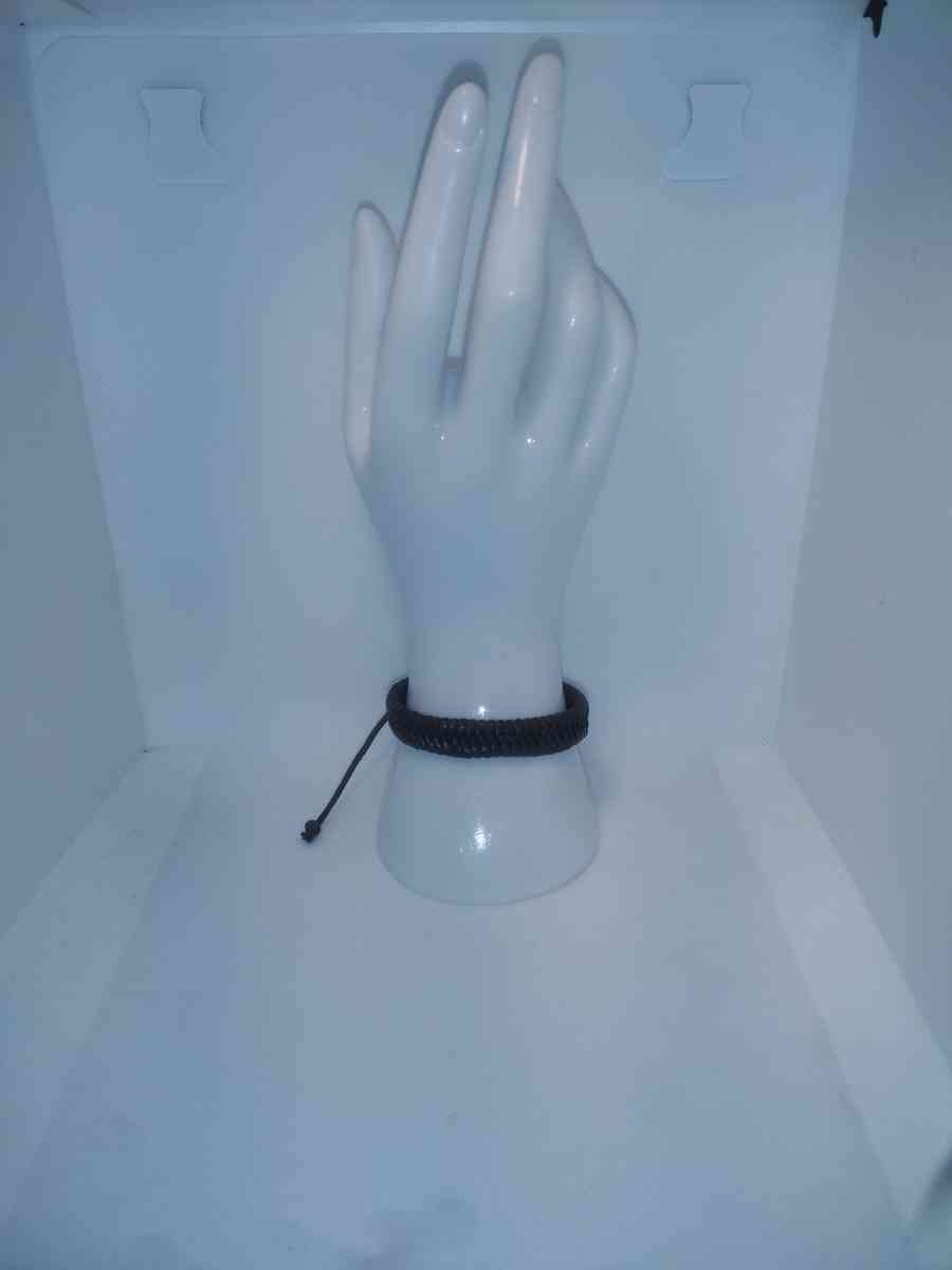 Faux Leather Bracelet braided brown