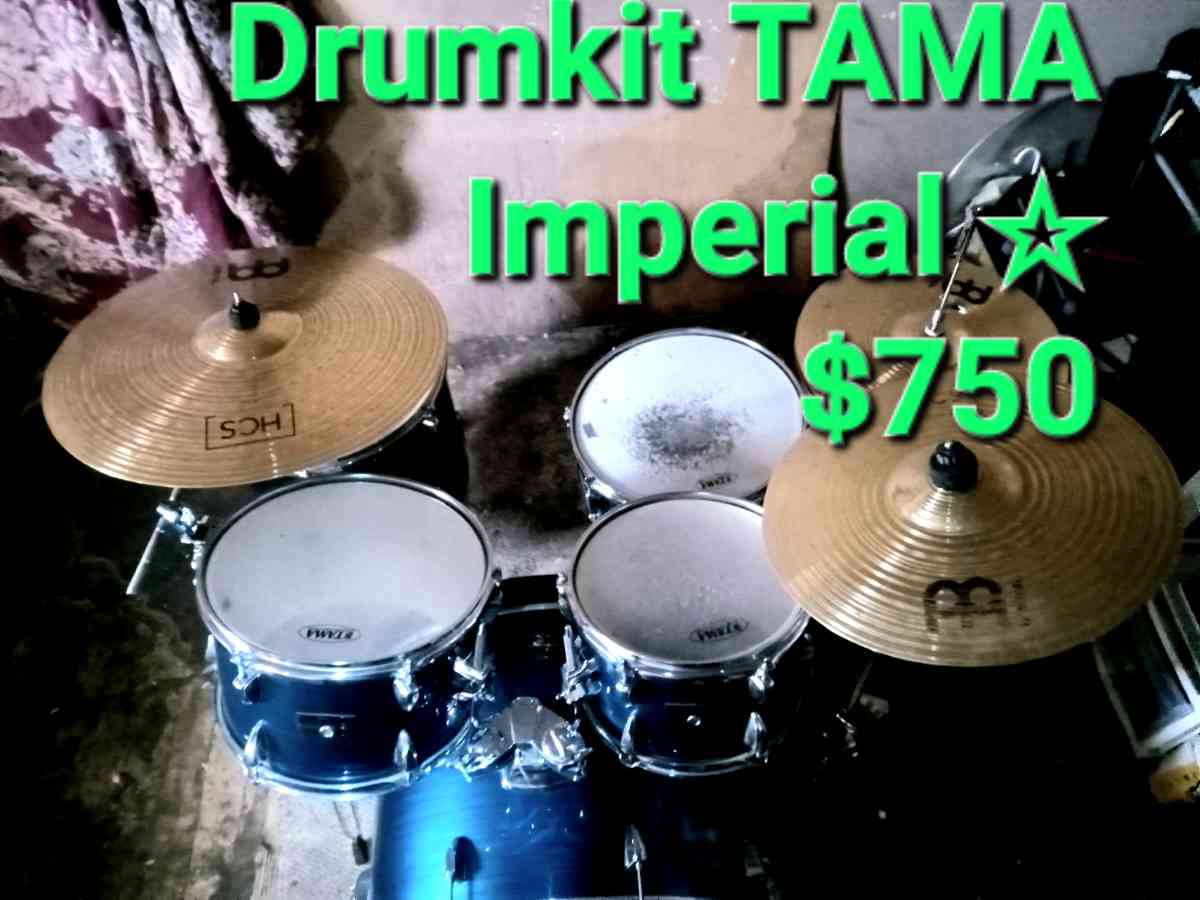 Drumkit TAMA Imperial star5 piece and  hi hats and 2 cymbals