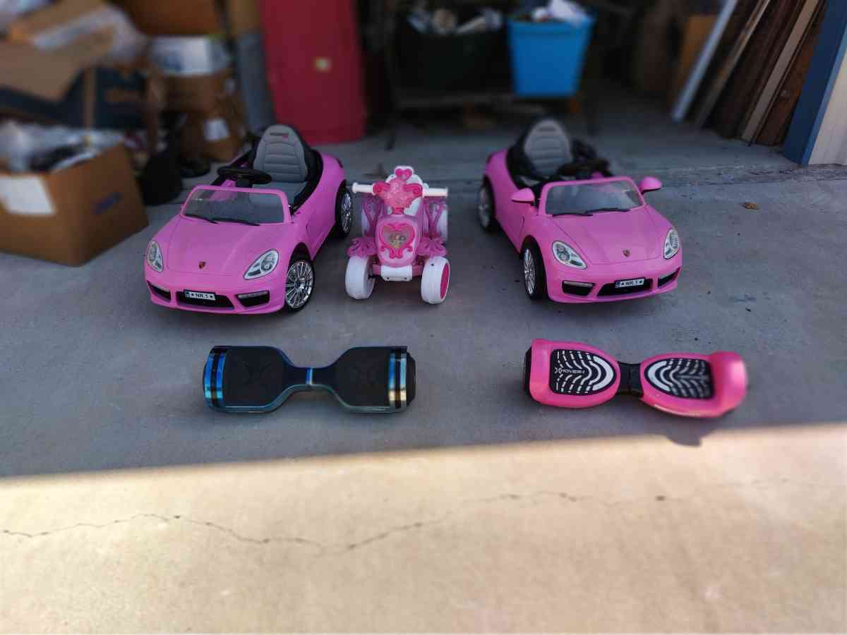 Motorized cars  Hoverboards and Bikes