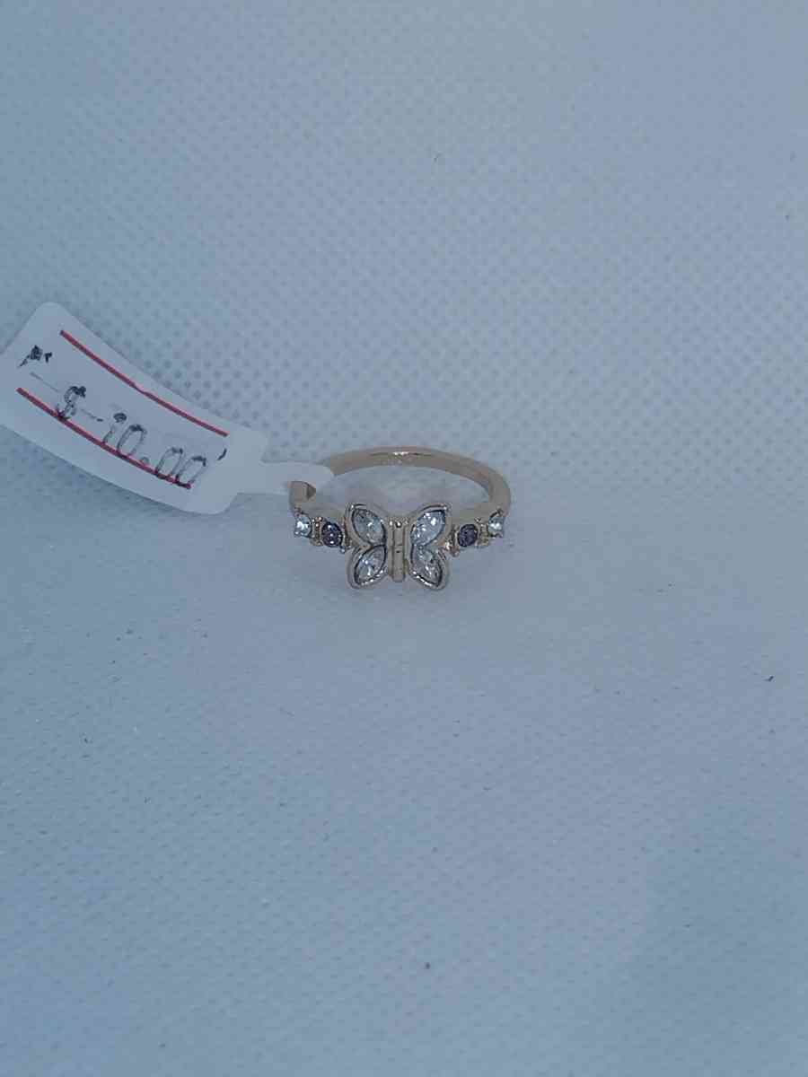 White Butterfly ring