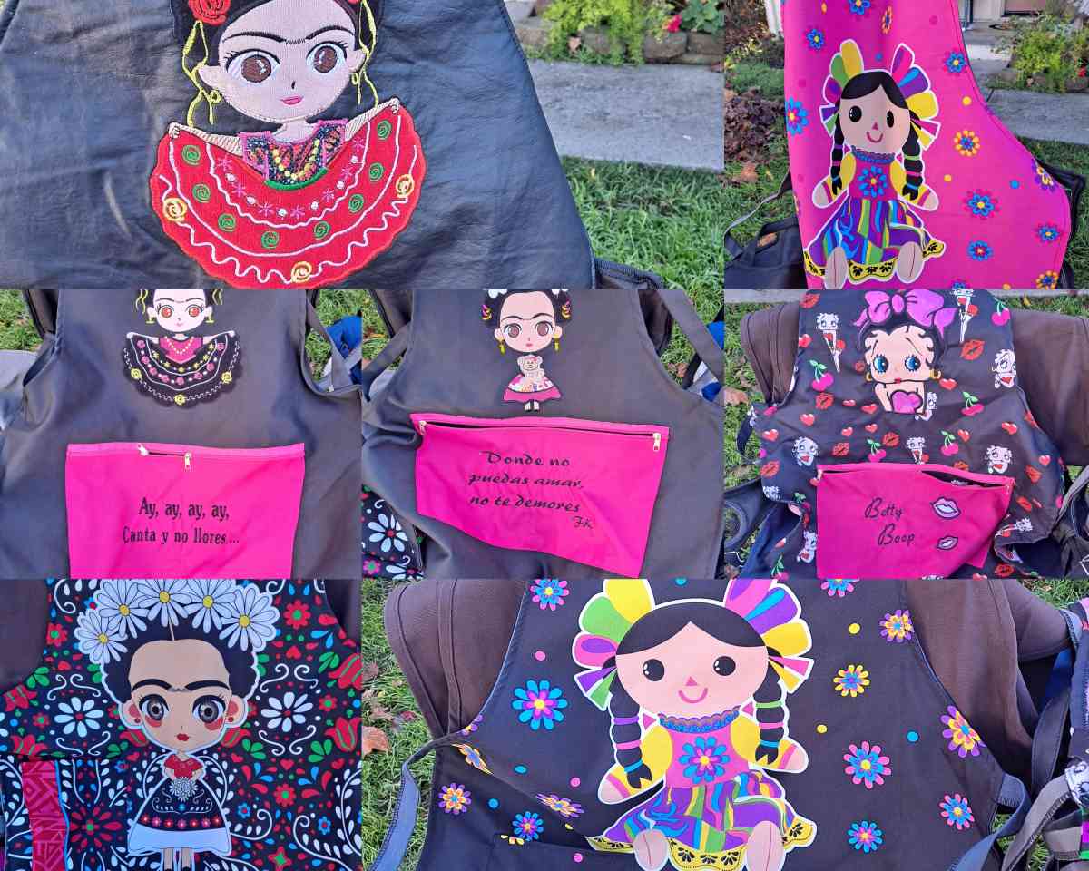 Mandiles echo a mano handmade aprons