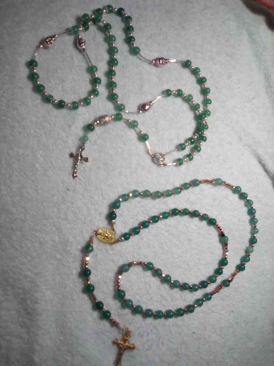 Rosaries made with natural healing stones