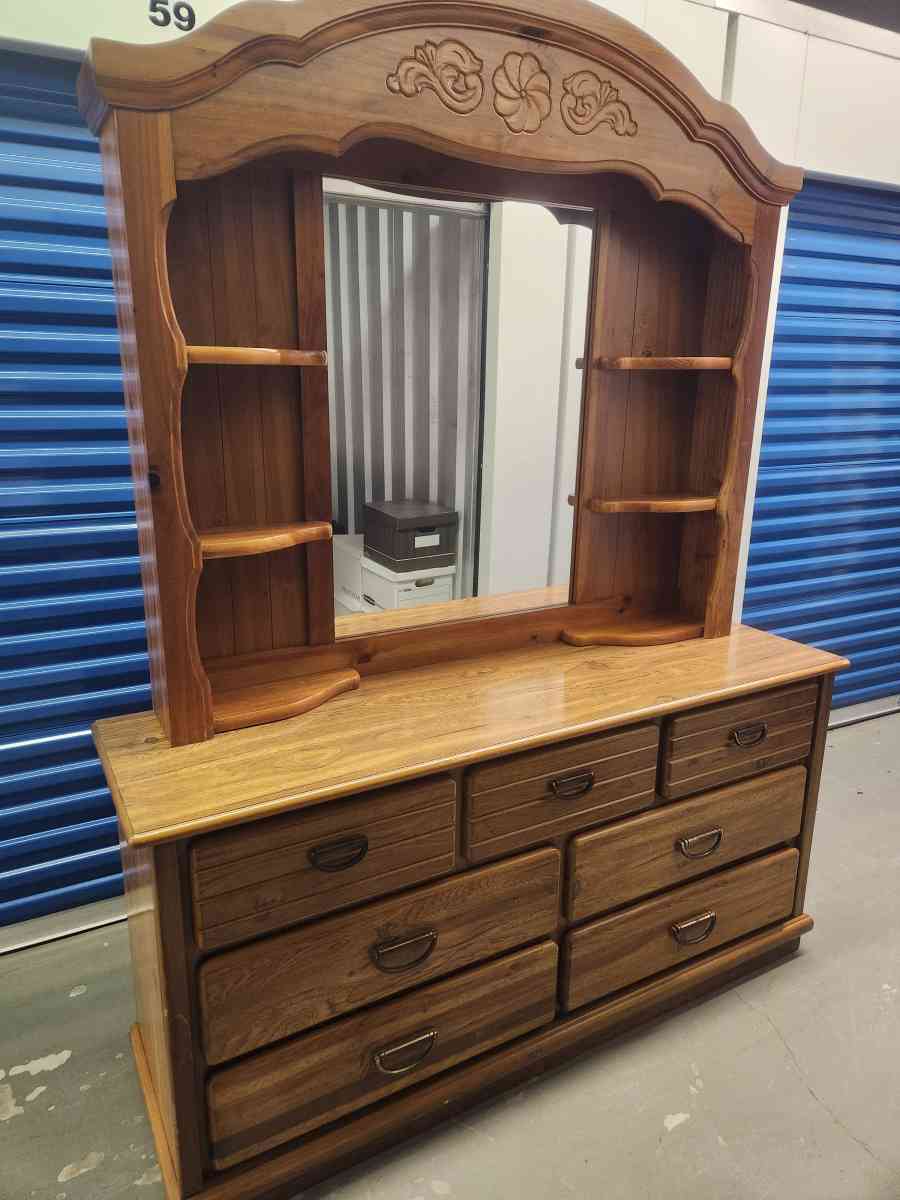 Wooden Hutch Mirror