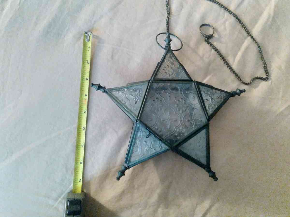 Star Shaped Hanging Candle Holder Lantern