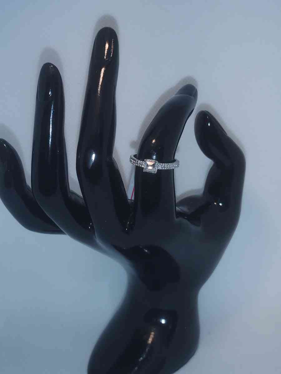 Square Cut Silver Ring GA