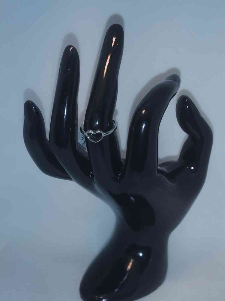 Open Heart Retro Geometric Ring