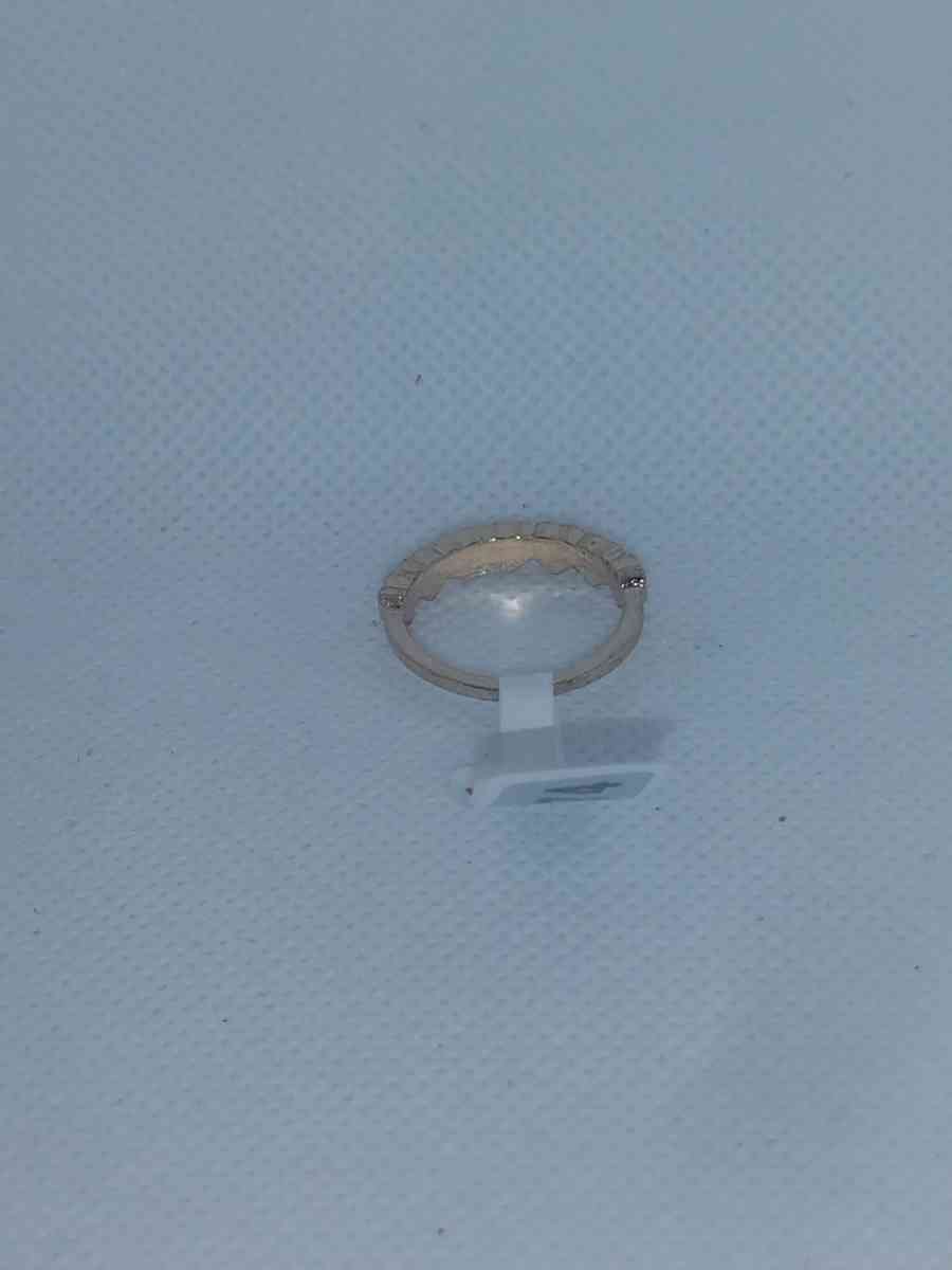 Pink White Hearts Chic Rhinestone Ring