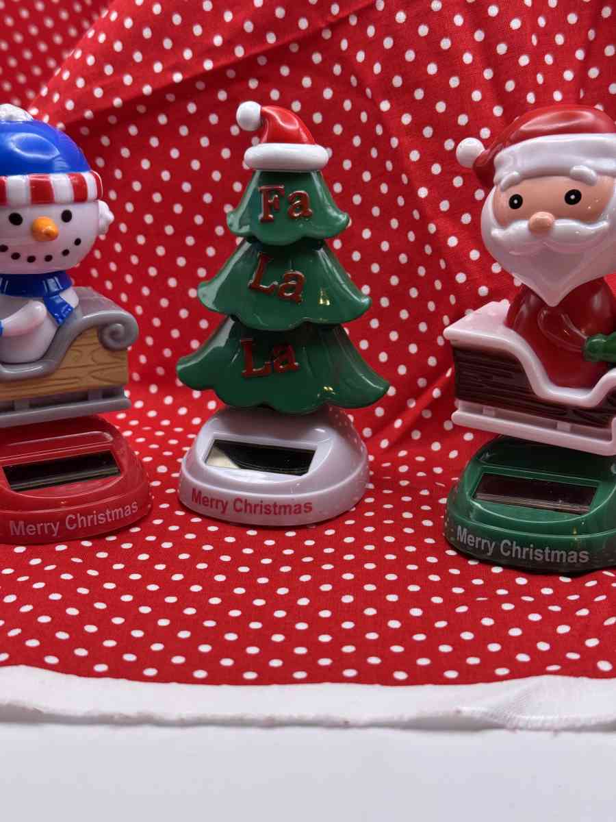 Three Solar Christmas Characters