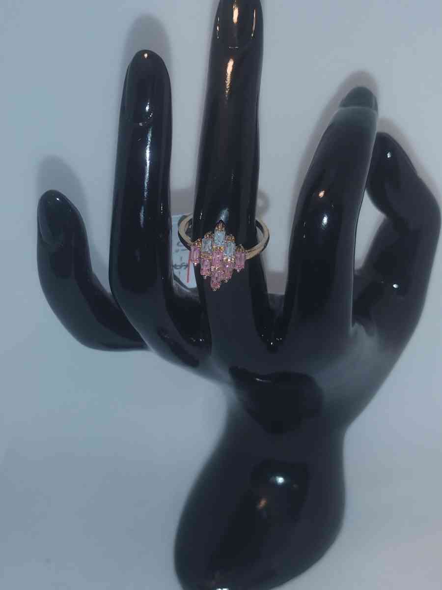 Pink White Diamond Chic Rhinestone Ring