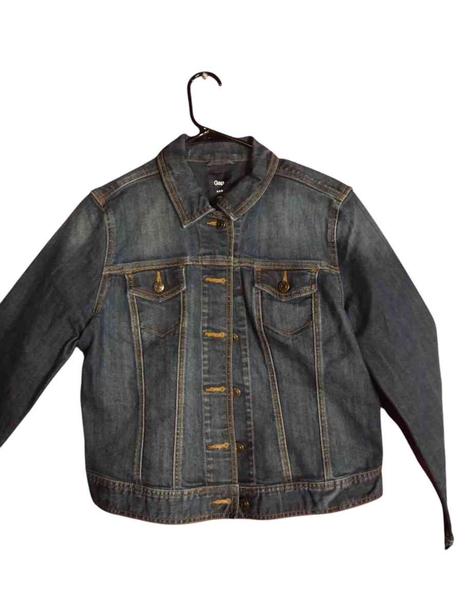 vintage gap denim jean jacket size large