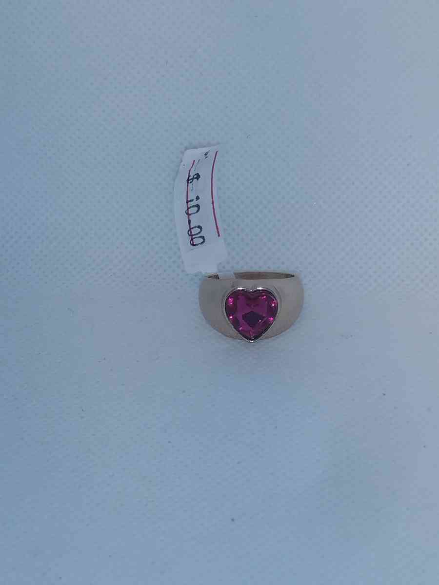 Pink Heart Chic Rhinestone Ring