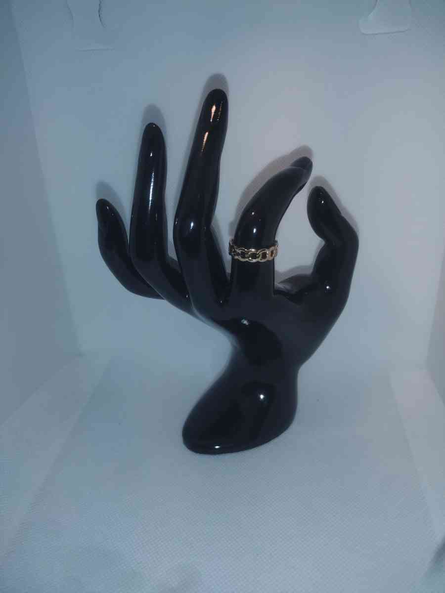 Open Chain Chic Rhinestone Ring