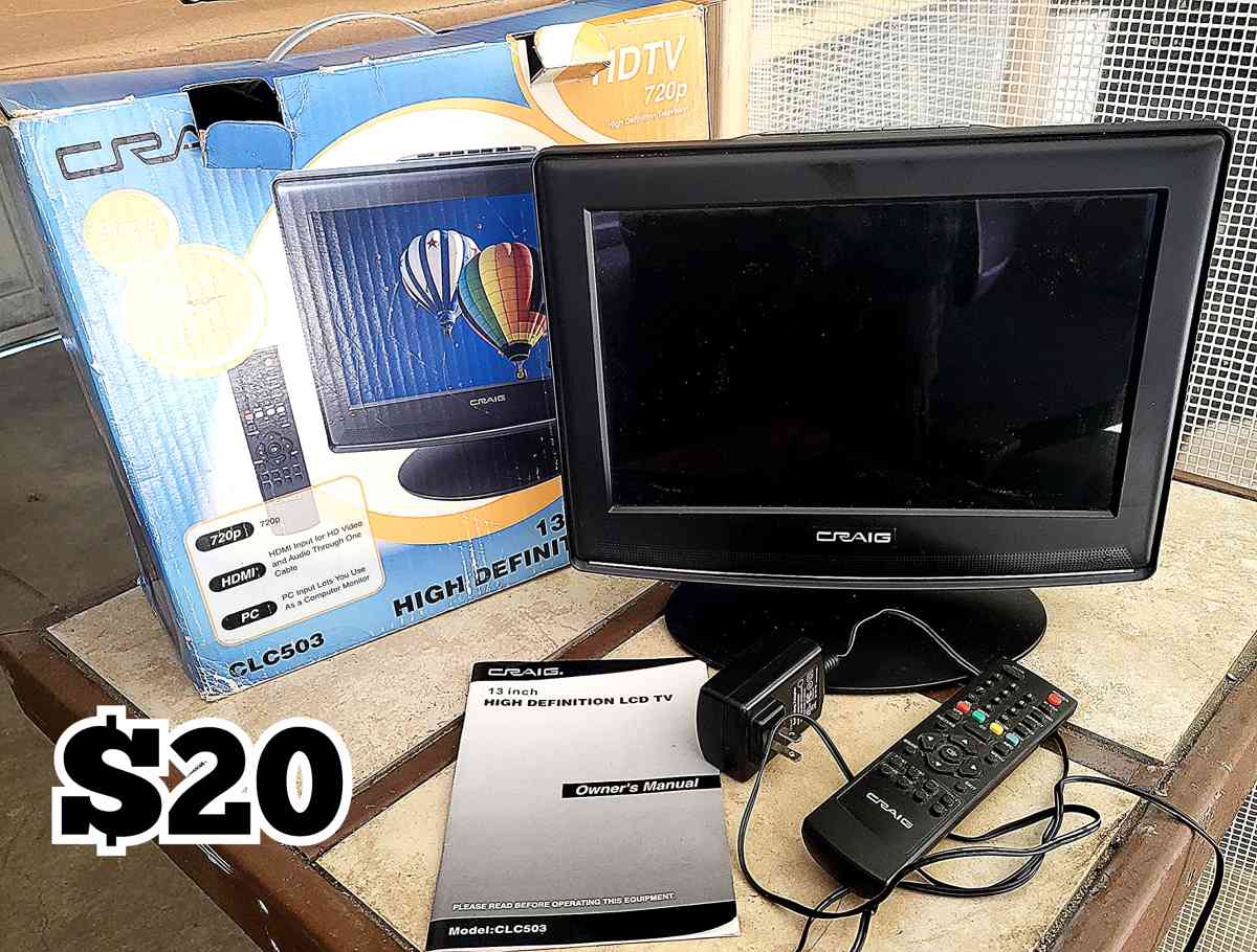 Craig 13 inch  portable ac  DC and battery powered