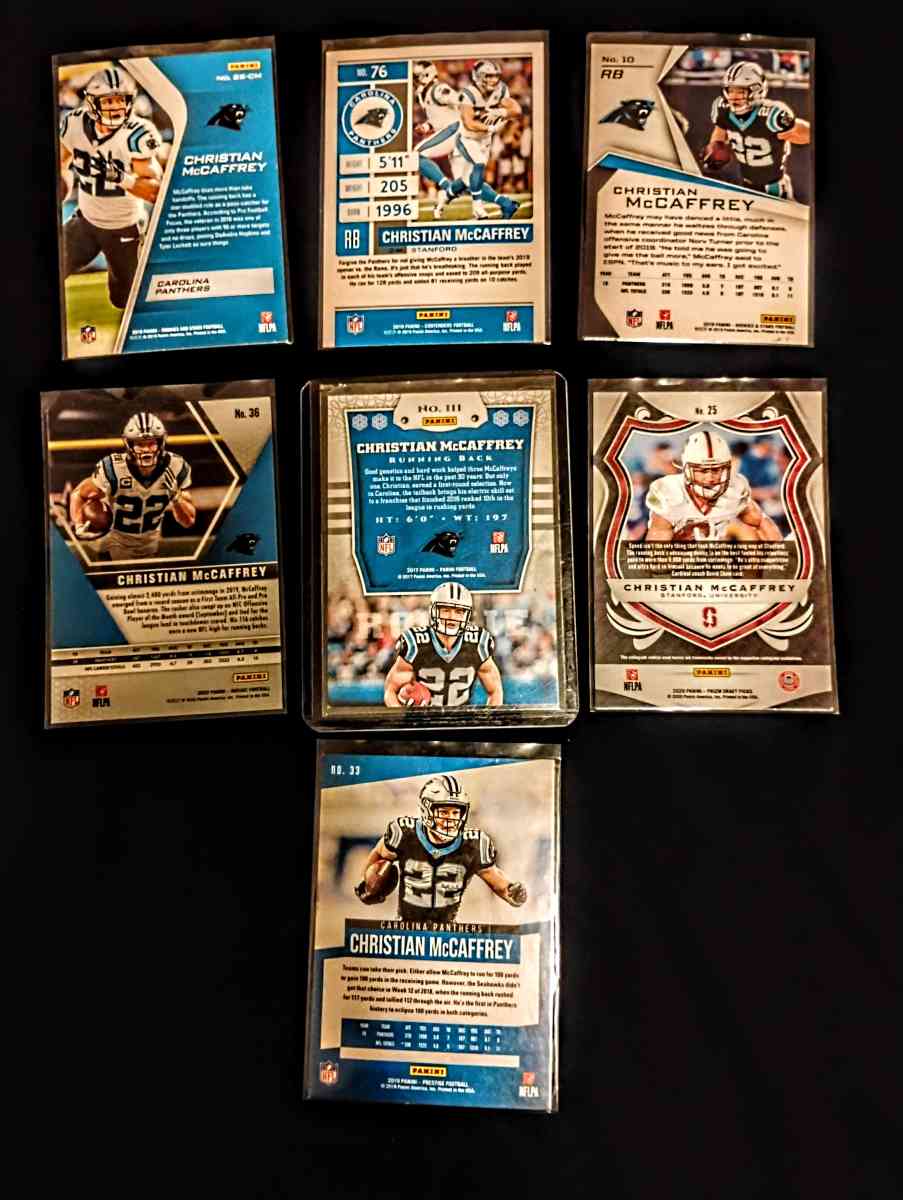 christian mcaffrey 6 card lot