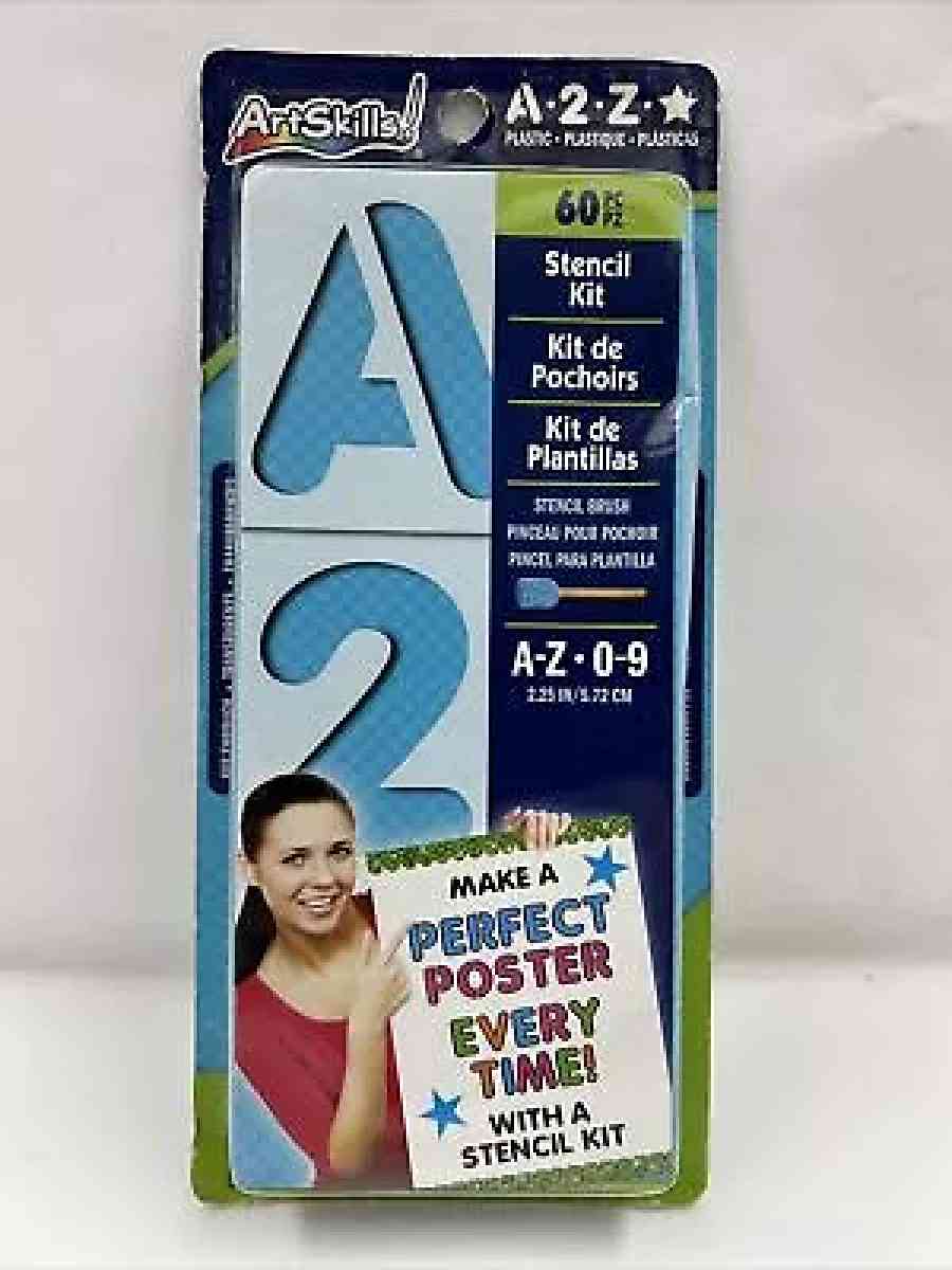 ArtSkills 225 Letter  Number Stencil 60 Pieces