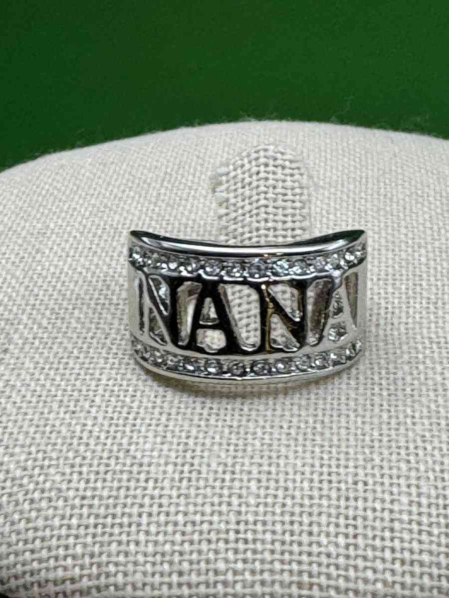 2034PTT Stainless With Rhinestones Nana Band Ring