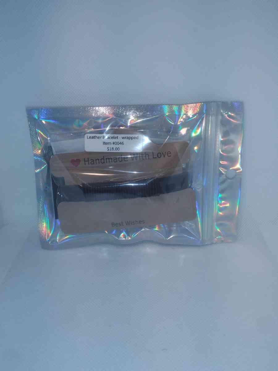 Faux Leather Bracelet wrapped brown