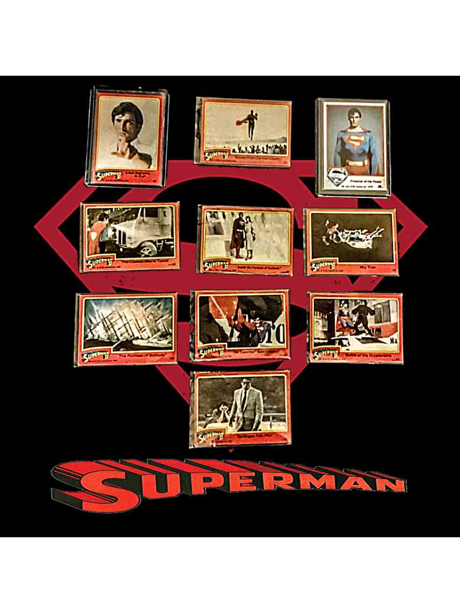 10 lot original vintage 1978 n 82 Superman movie cards