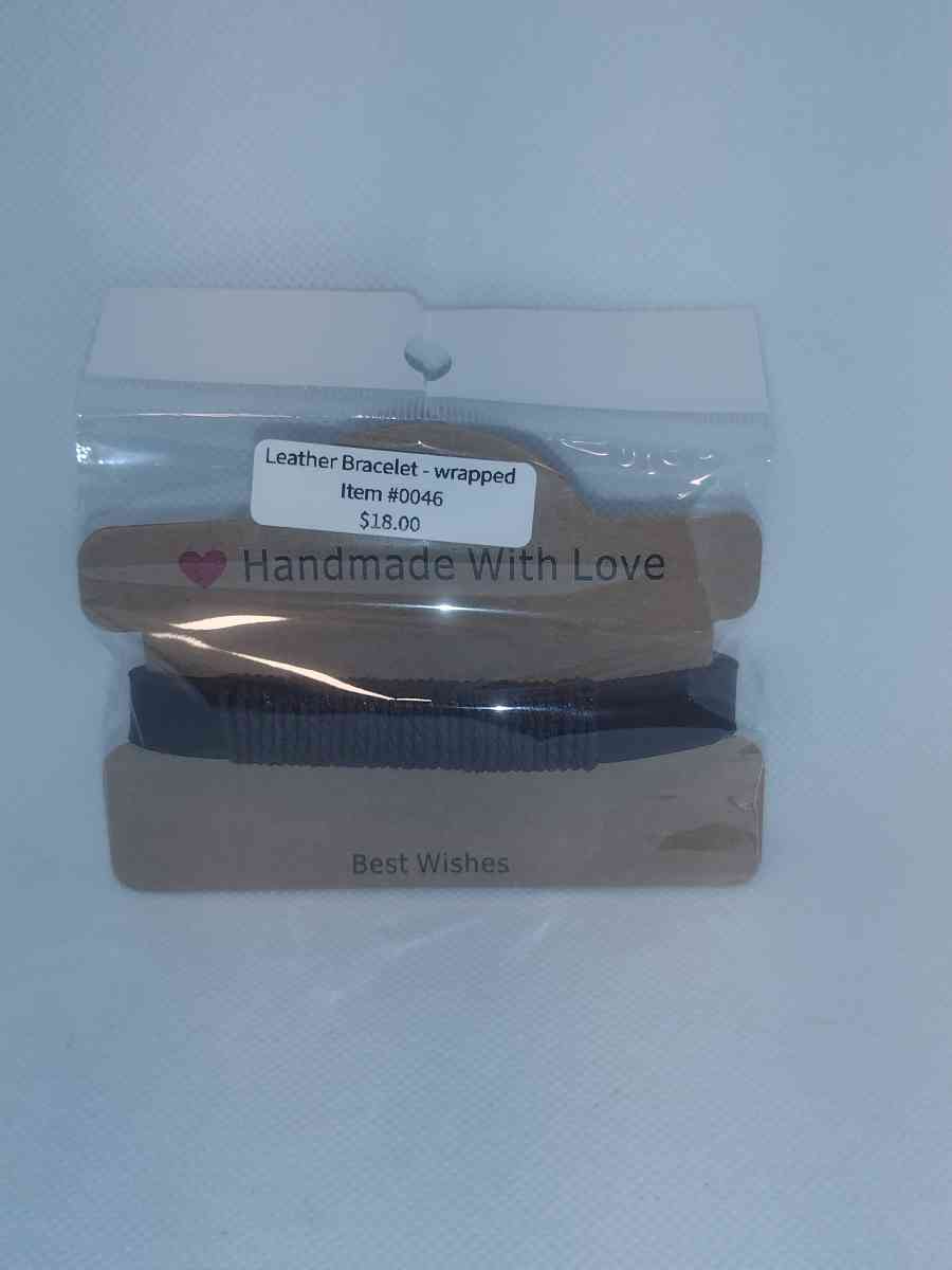 Faux Leather Bracelet wrapped brown