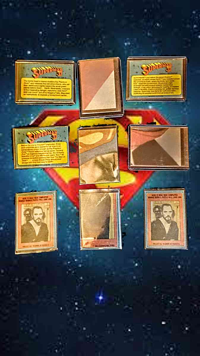 original 1978 Superman the movie cards