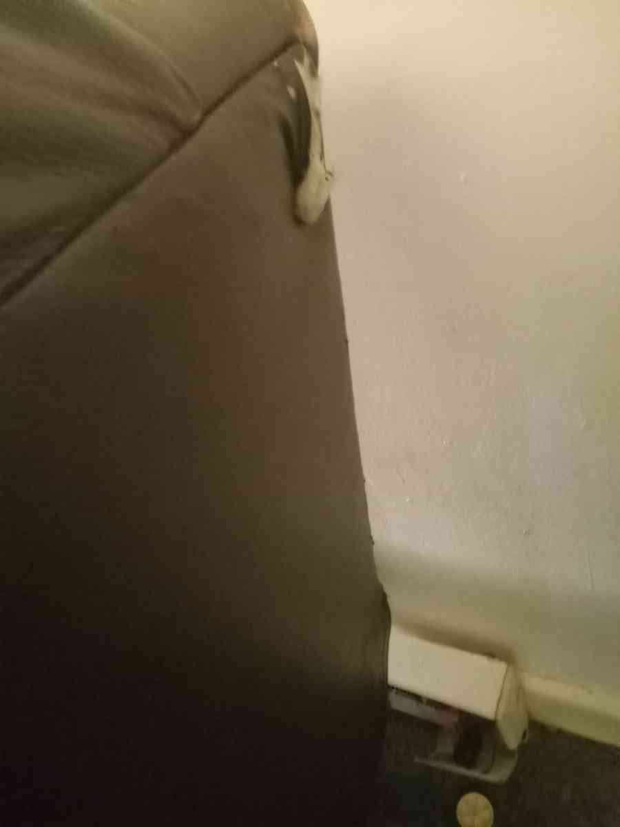 Brown leather recliner