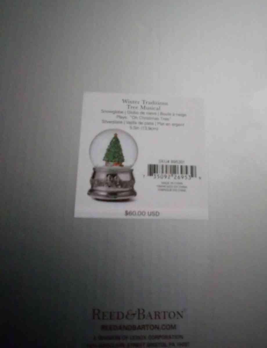 TWO BRAND NEW NEVER OPENED MUSICAL SNOWGLOBES