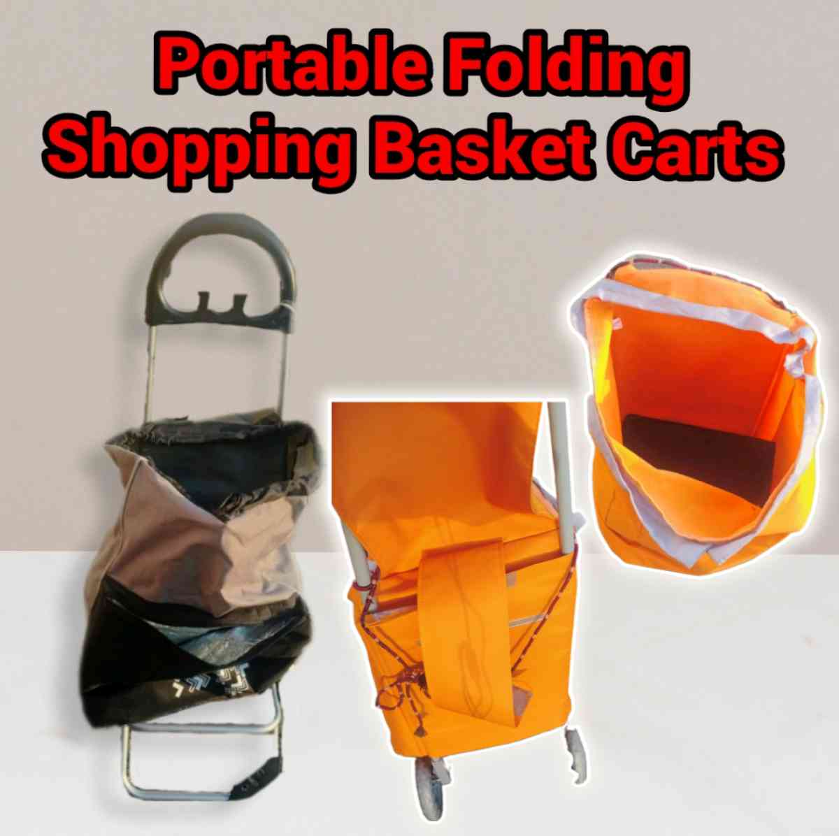 Portable MedLarge Capacity Light Wt Shopping Dolly Trolley