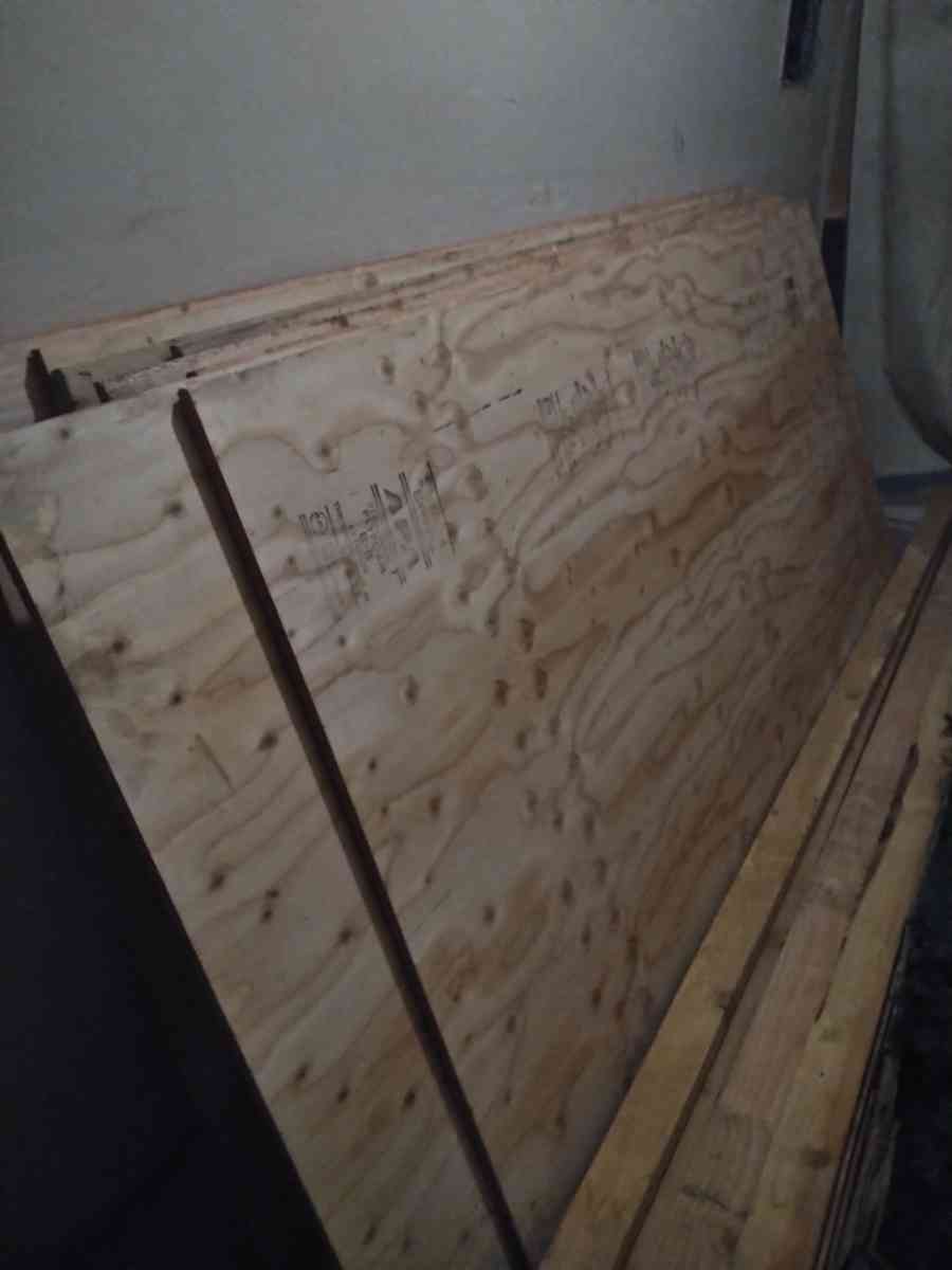 2x4x16 and 4x8x58 plywood