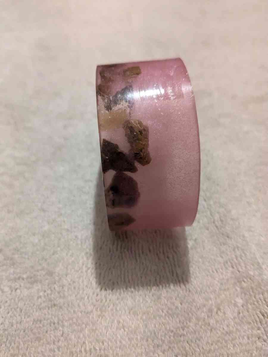 Pink Petrified Wood Cuff Bracelet