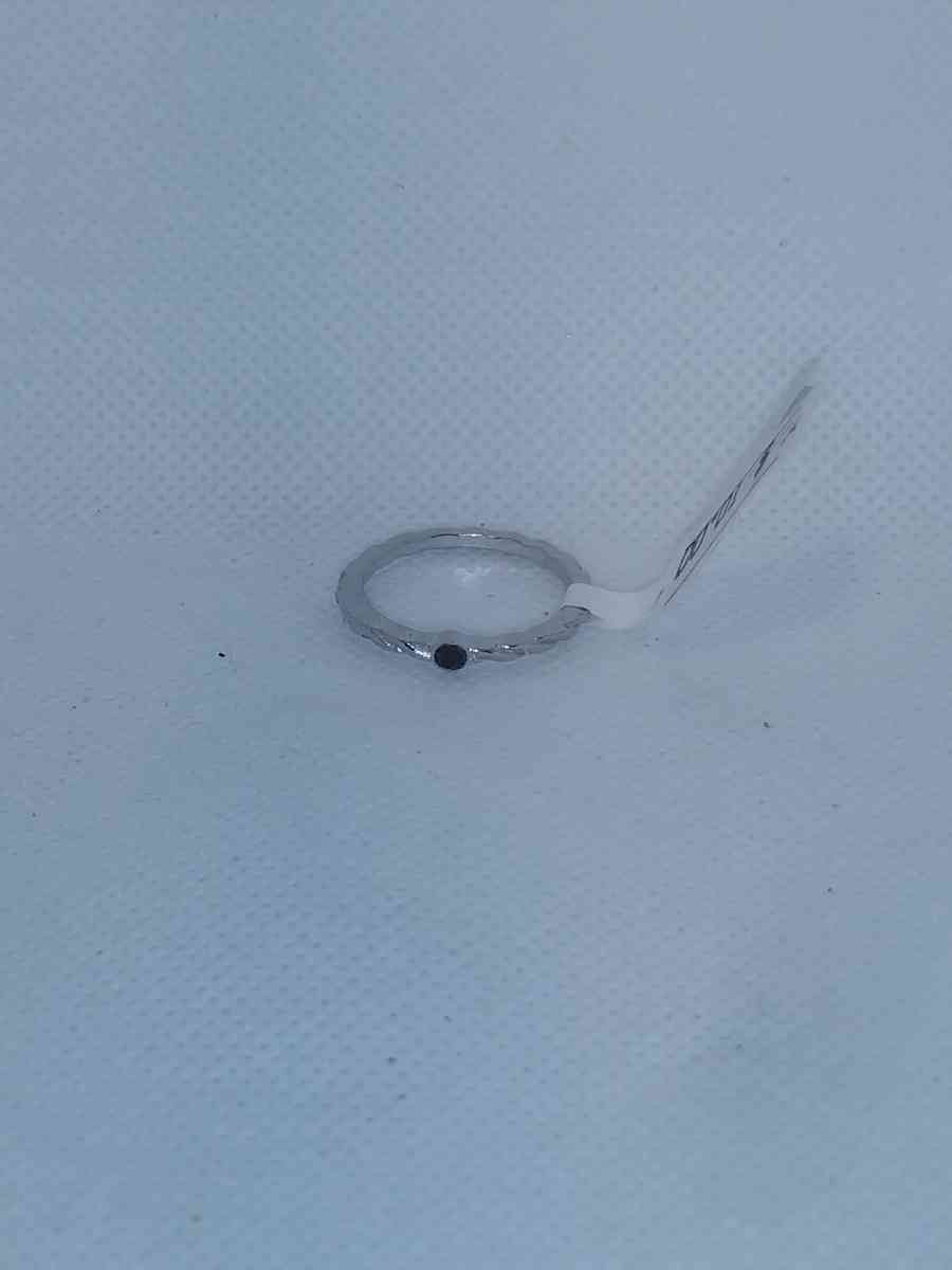 Black Stone Retro Geometric Ring