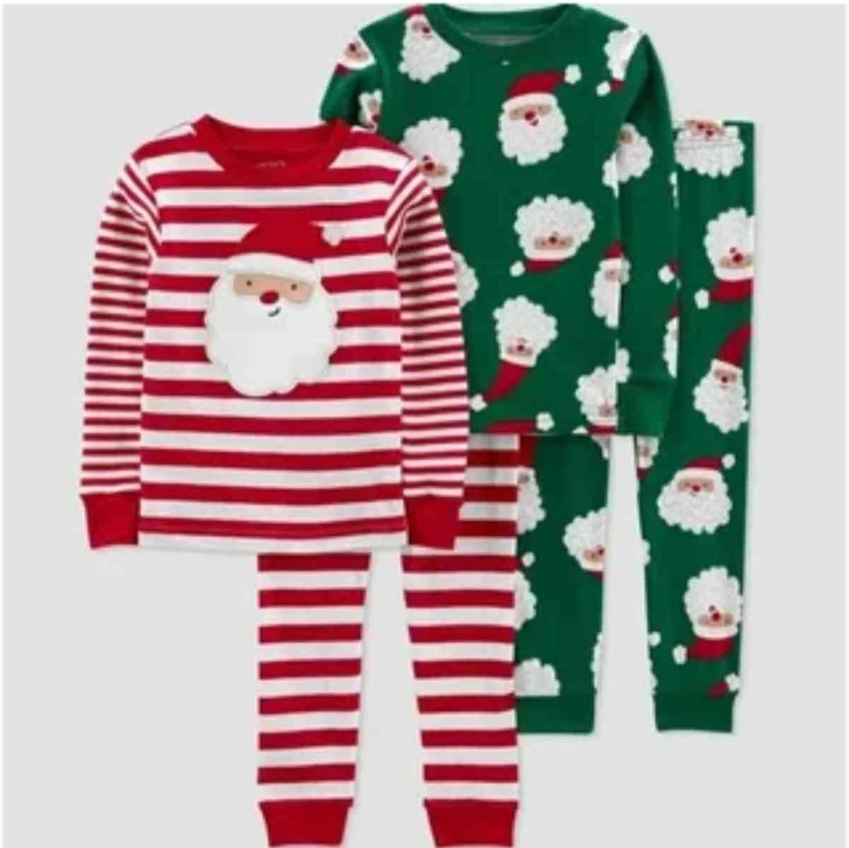 Carters 4 pieces sets of kids holidays pijamas size 18M
