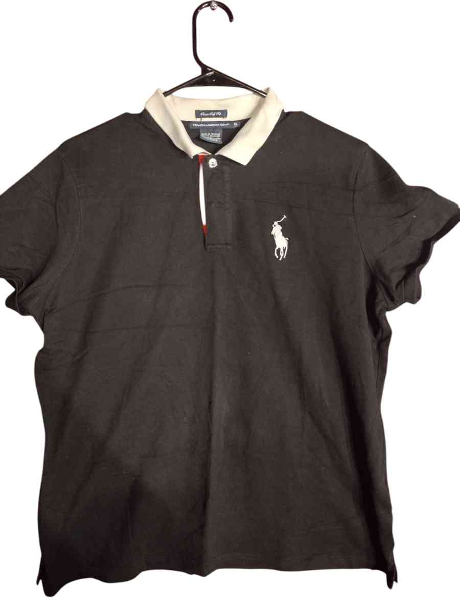 vintage black Ralph Lauren black gulf shirt