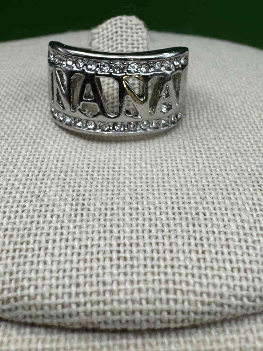 2034PTT Stainless With Rhinestones Nana Band Ring