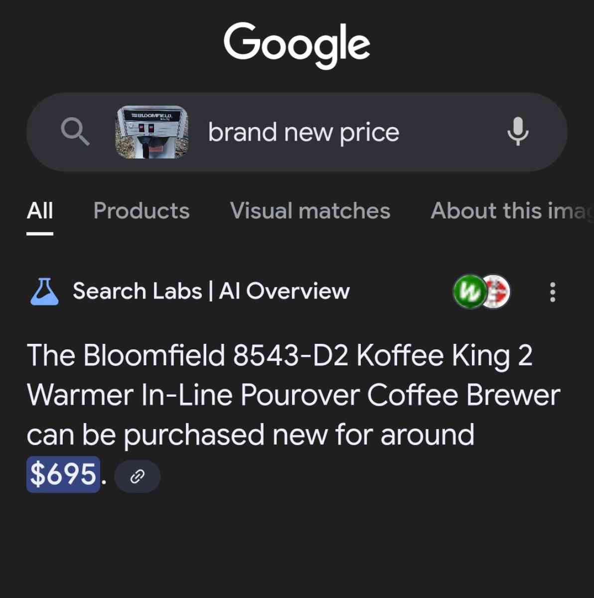 Bloomfield Industrial Coffee Machine