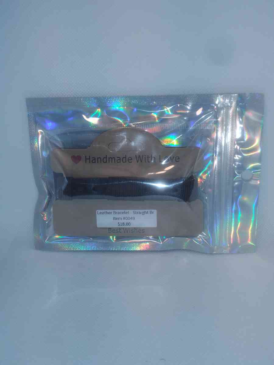 Faux Leather Bracelet straight brown