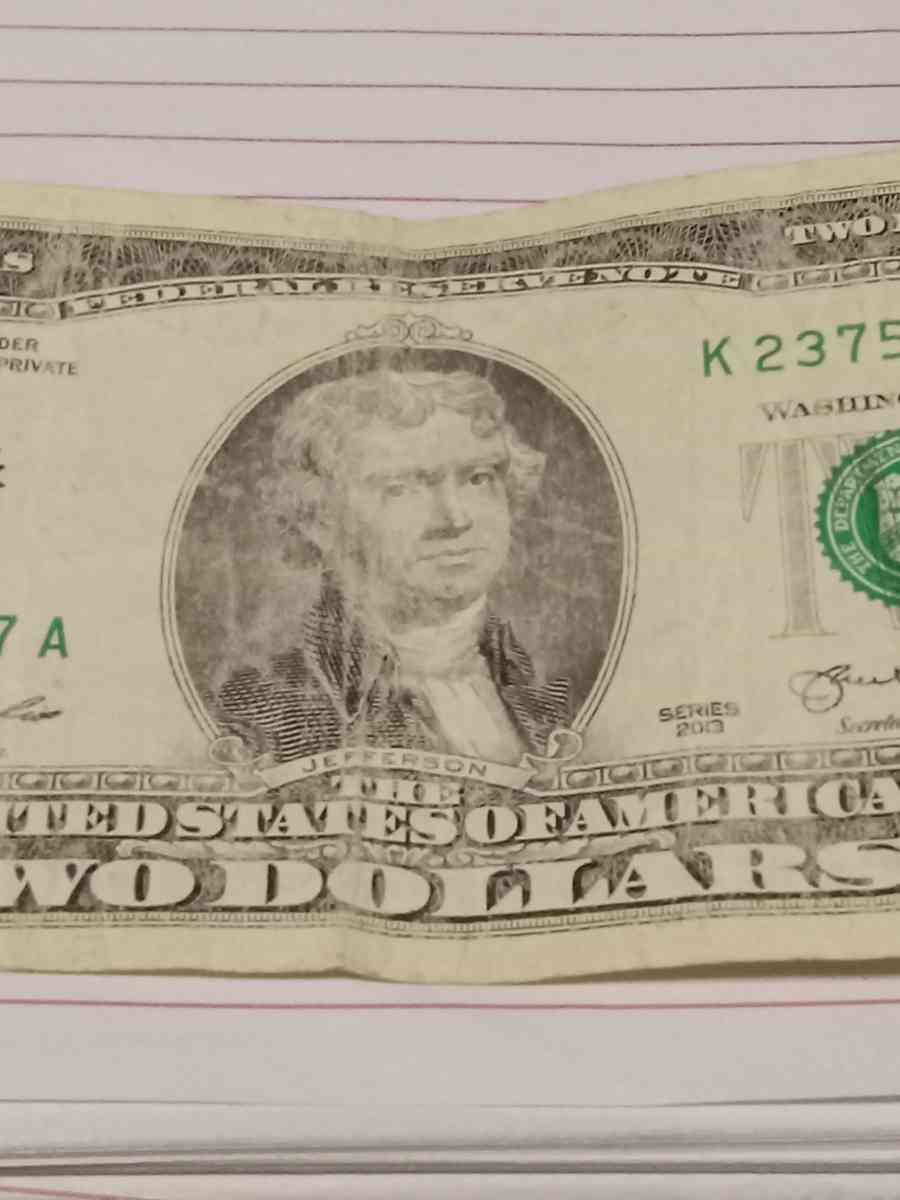 2 dollar bill