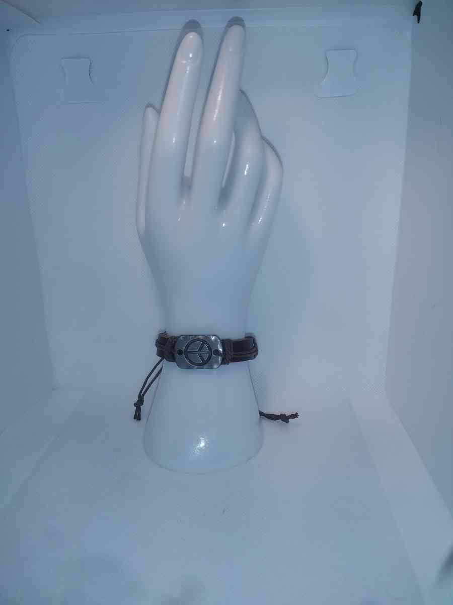 Brown Peace Leather Bracelet VCB