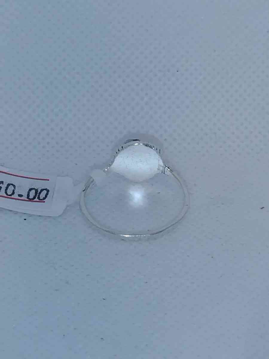 Purple Teardrop Silver Ring