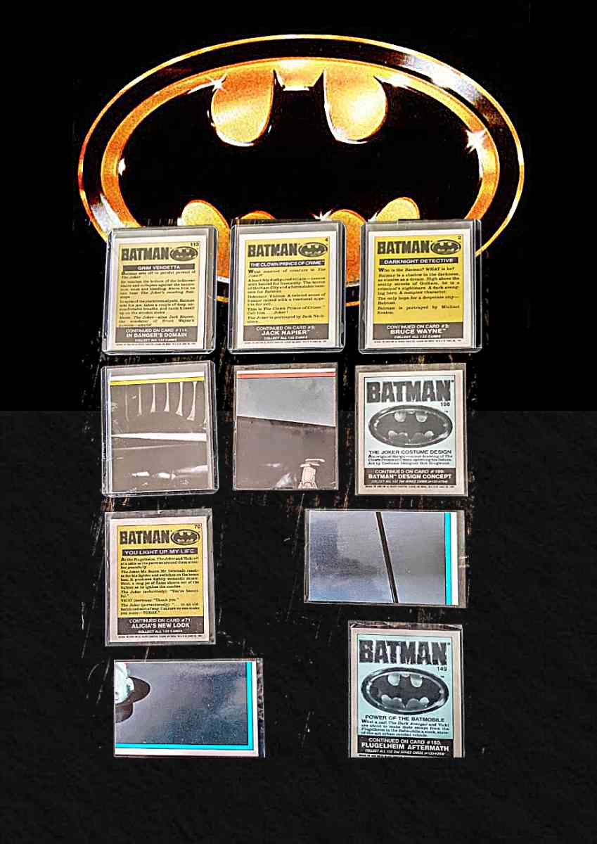 original 1989 batman the movie card lot