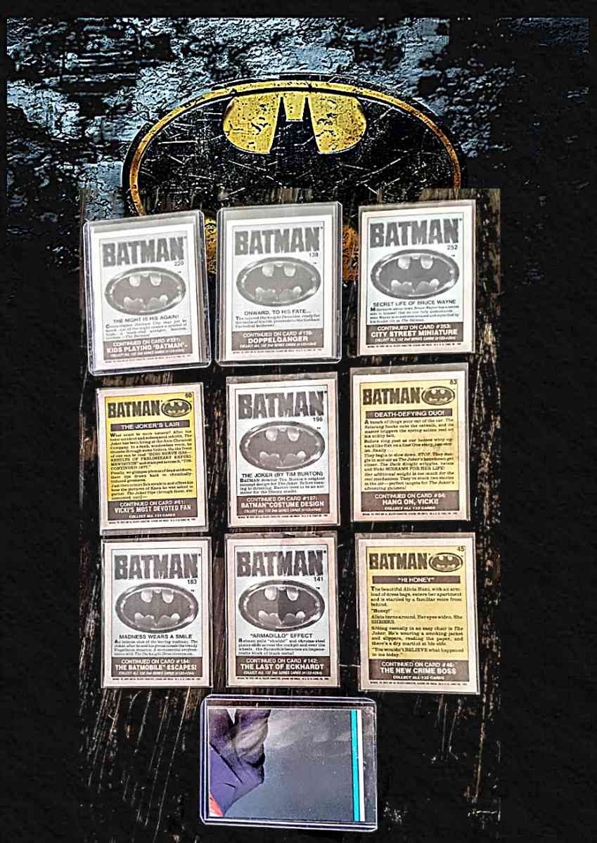 1989 Batman movie cards