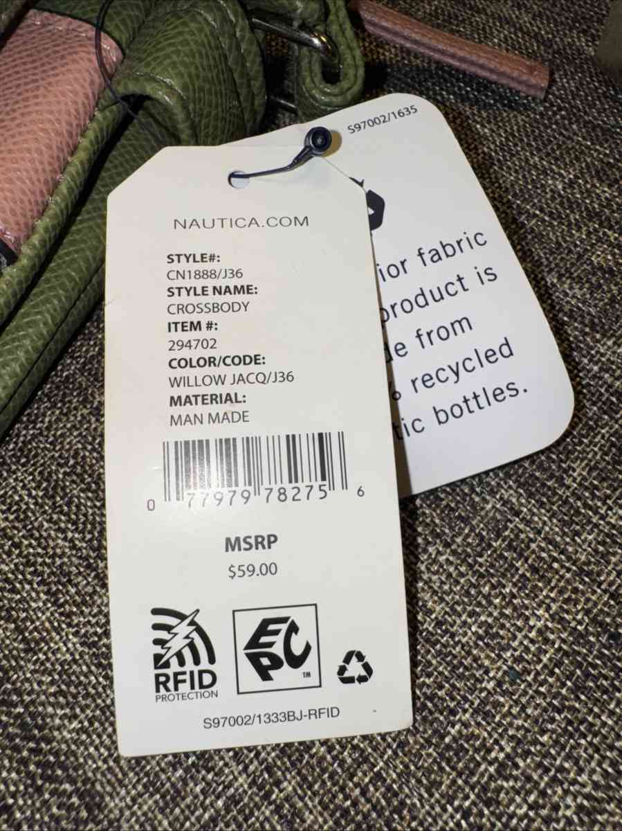 2002MSS Nautica  Womens Crossbody Bag Zipper Bag Color Willo