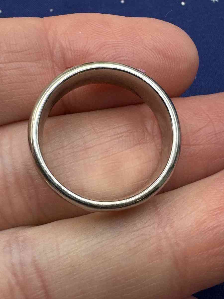 2016 New Stainless Steel  Silver Band Shiny Rhinestones  Rin